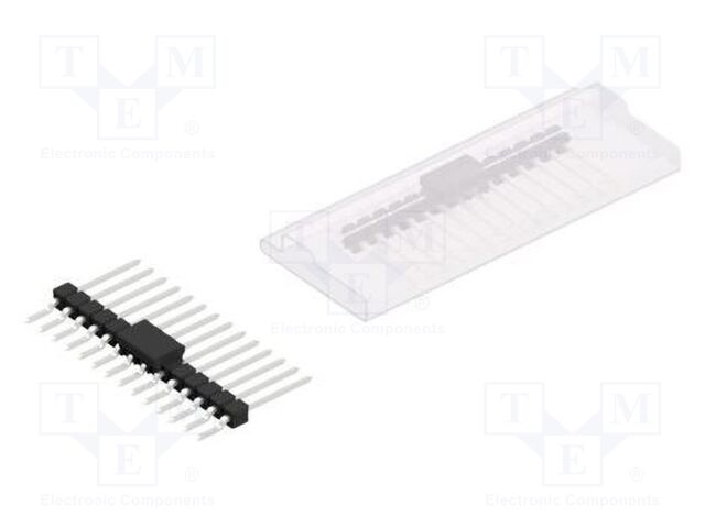 Connector: pin strips; pin header; male; PIN: 14; 2.54mm; SMT; 1x14