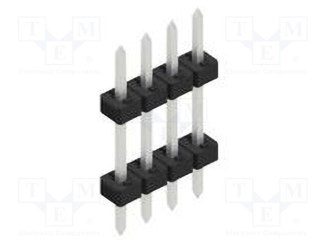 Connector: pin strips; pin header; male; PIN: 4; 2mm; THT; 1x4; 100V