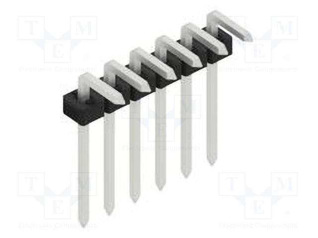Connector: pin strips; pin header; male; PIN: 6; 2mm; THT; 1x6; 100V