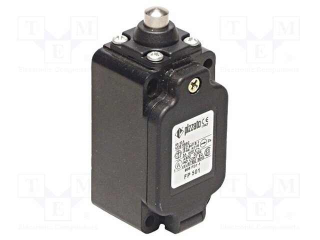 Limit switch; pin plunger Ø10mm; NO + NC; 10A; max.500VAC; PG13,5