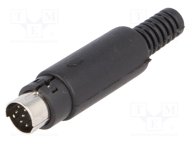 Plug; DIN mini; male; PIN: 8; soldering; for cable