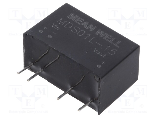 Converter: DC/DC; 1W; Uin: 4.5÷5.5V; 15VDC; Iout: 67mA; SIP7; 4.2g