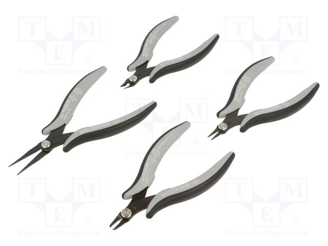 Kit: pliers; ESD; case; 4pcs.