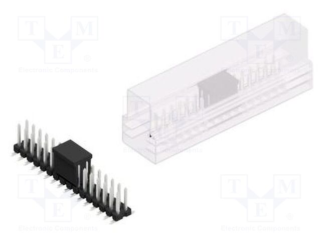 Connector: pin strips; pin header; male; PIN: 32; 2.54mm; SMT; 2x16