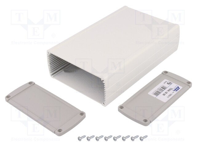 Enclosure: multipurpose; with panel; TEKAL; X: 106mm; Y: 175mm; grey