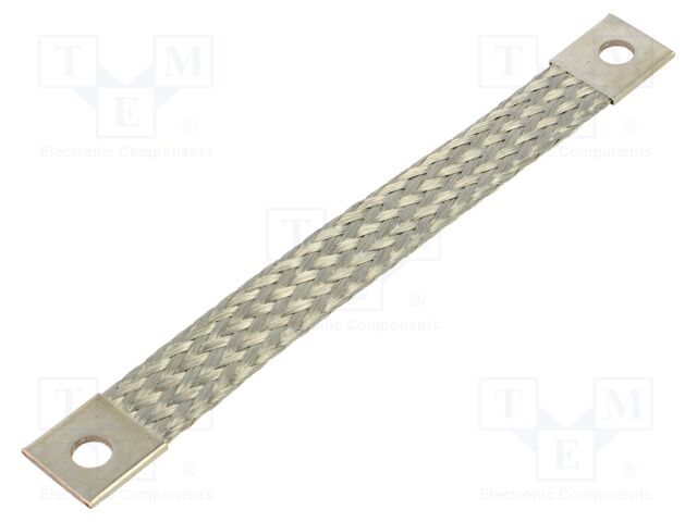 Braids; earthing tape; 25mm2; Ø1: 9mm; Ø2: 9mm; 150A; L: 180mm
