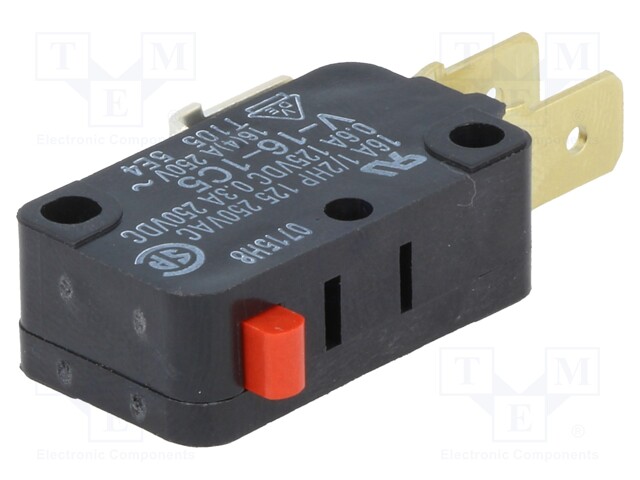 Microswitch SNAP ACTION; without lever; SPDT; 16A/250VAC; Pos: 2