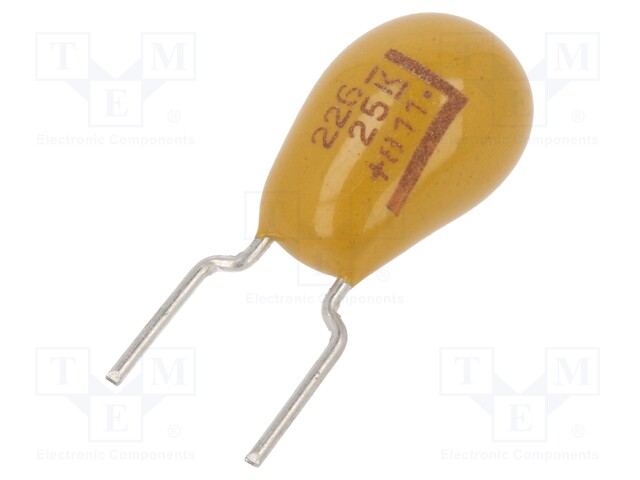 Capacitor: tantalum; 22uF; 25VDC; THT; ±10%; -55÷125°C; Series: T356