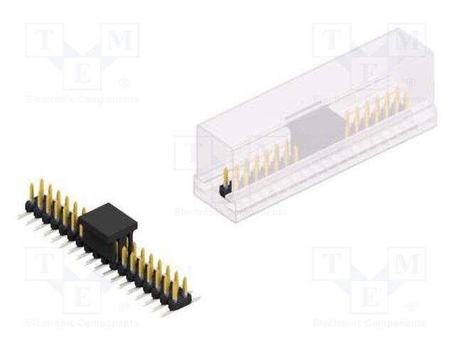 Connector: pin strips; pin header; male; PIN: 36; 2mm; SMT; 2x18