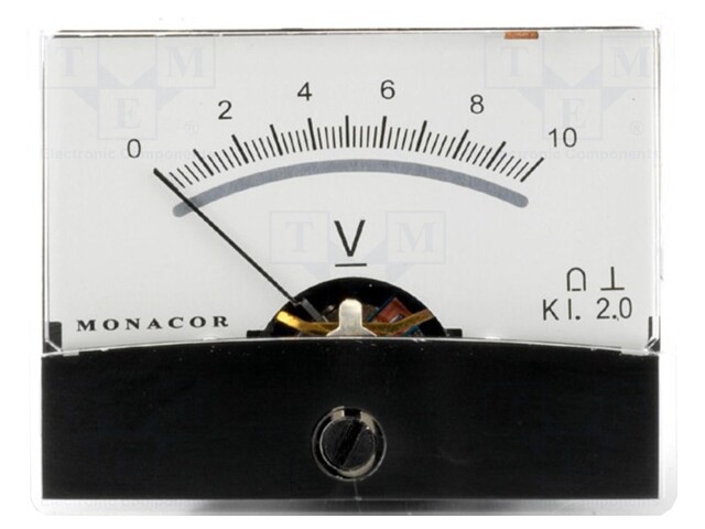 Voltmeter; analogue; on panel; 0÷10V; Class: 2; Int.resist: 10kΩ