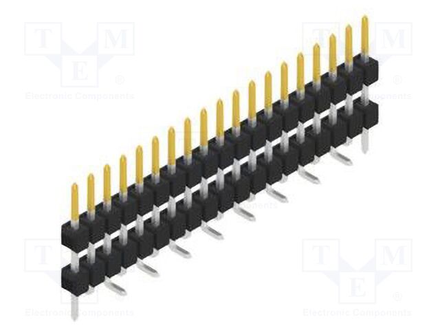 Connector: pin strips; pin header; male; PIN: 19; 2.54mm; SMT; 1x19