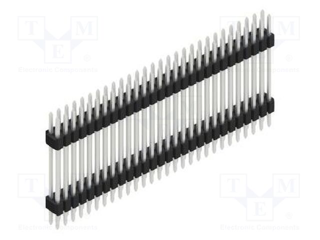 Connector: pin strips; pin header; male; PIN: 56; 1.27mm; THT; 2x28
