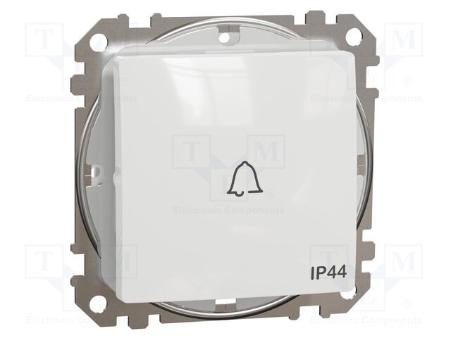 Momentary switch; Poles: 1; 250VAC; IP44; white; monostable