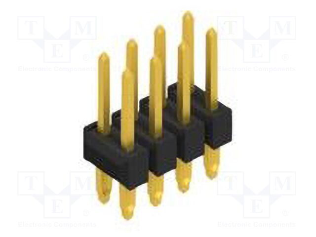 Connector: pin strips; pin header; male; PIN: 8; 2.54mm; THT; 2x4