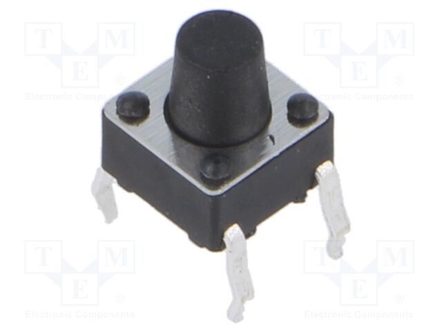 Microswitch TACT; SPST; Pos: 2; 0.05A/12VDC; THT; 2.45N; 6x6x3.5mm