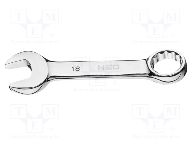 Wrench; combination spanner; 18mm; Chrom-vanadium steel; L: 131mm