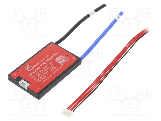 PCB protection; Li-Ion; 75x48x9mm; 35A; 14.8VDC