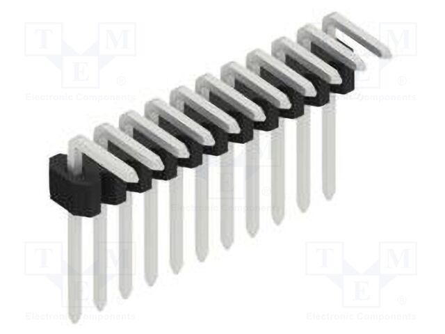 Connector: pin strips; pin header; male; PIN: 11; 1.27mm; THT; 1x11