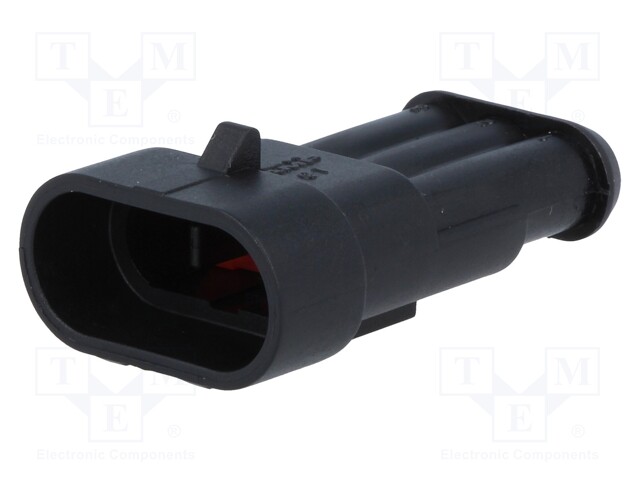 Connector: wire-wire; Superseal 1.5; plug; male; PIN: 3; IP67; 24VDC