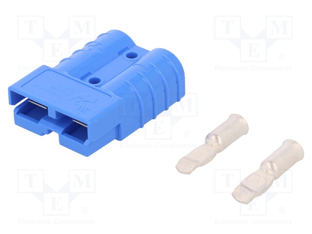 Plug; wire-wire; SB50; hermaphrodite; PIN: 2; for cable; crimped