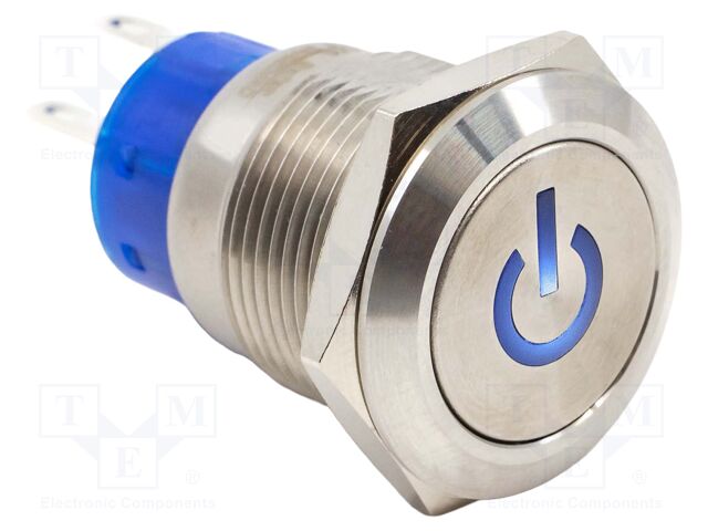 Switch: vandal resistant; SPDT; 3A/250VAC; IP67; ON-ON; blue; 24V