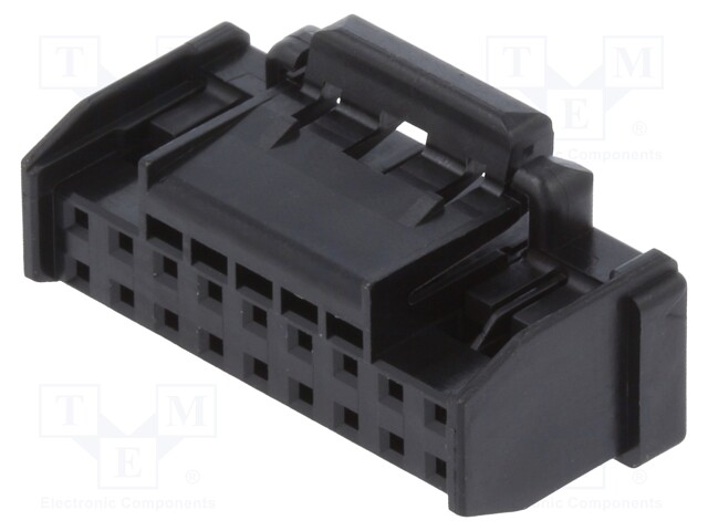 Plug; wire-board; female; DF51K; 2mm; PIN: 18; w/o contacts
