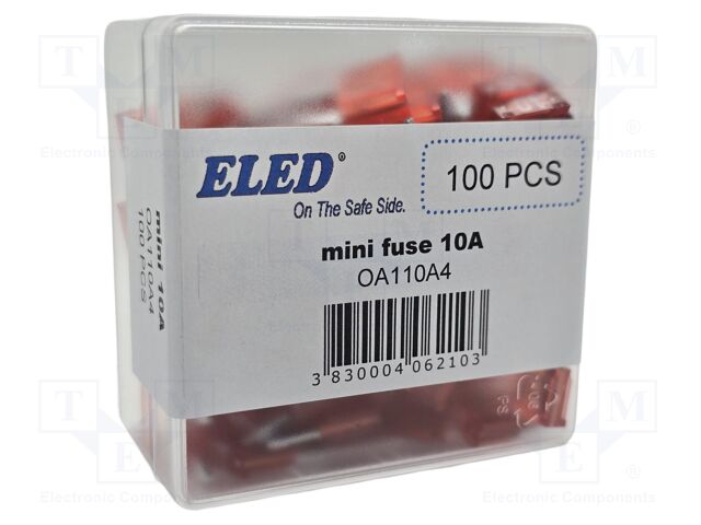 Fuse: fuse; 10A; 32VDC; automotive; 11.1mm; 11.1x3.9x17.2mm