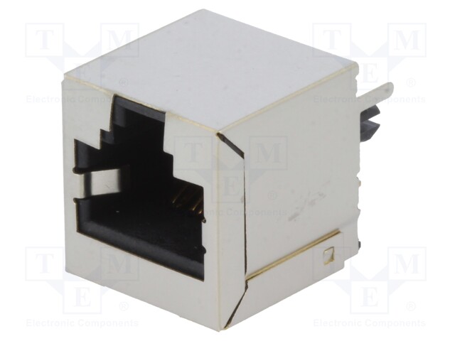 Socket; RJ45; PIN: 8; Cat: 6; shielded; Layout: 8p8c; THT; straight