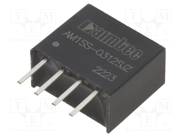 Converter: DC/DC; 1W; Uin: 2.97÷3.63V; Uout: 12VDC; Iout: 83mA; SIP4