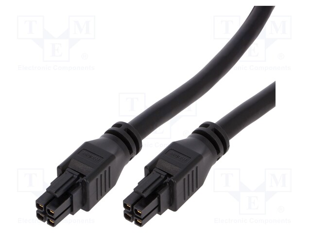 Cable: Mega-Fit-Mega-Fit; female; Mega-Fit; 5.7mm; PIN: 4; 20A; 300V