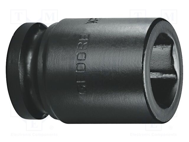 Socket; 6-angles,socket spanner,impact; 17mm; 1/2"; steel