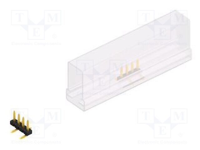 Connector: pin strips; pin header; male; PIN: 4; 2mm; SMT; 1x4; 100V