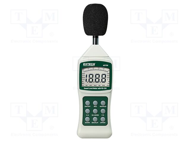 Meter: sound level; LCD; (2000); Sound level: 30÷130dB; 0.03÷8kHz