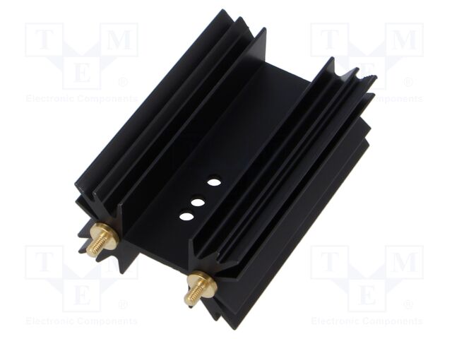 Heatsink: extruded; grilled; SOT32,TO220,TO3P; black; L: 63.5mm