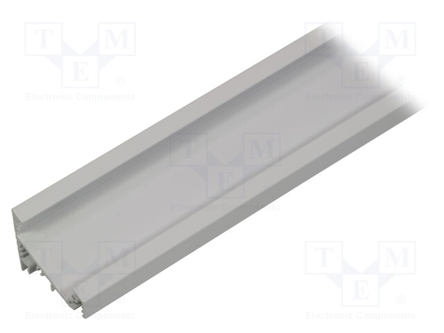 Profiles for LED modules; angular; white; L: 2m; aluminium; 30/60°