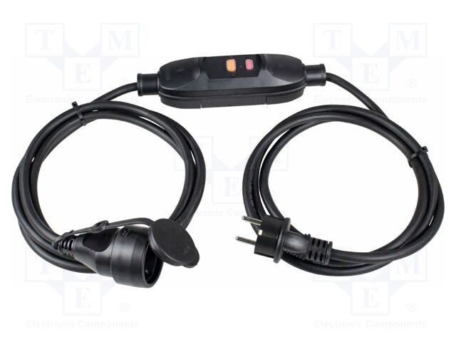 Extension lead; 3G1.5mm2; with flap,with protection; Sockets: 1