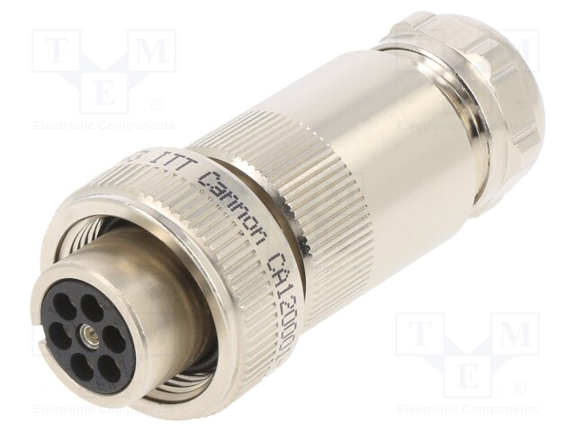 Plug; Connector: circular; female; PIN: 7; silver plated; IP65