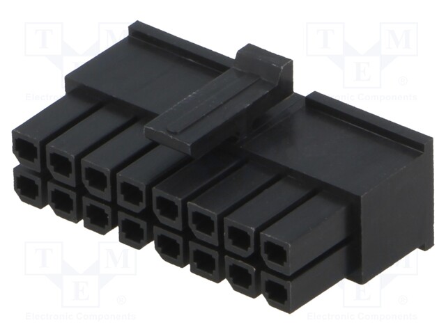 Plug; wire-board; female; Minitek Pwr 3.0; 3mm; PIN: 16; for cable