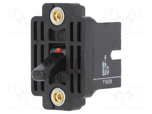 Switch: toggle; Pos: 3; TPST; ON-OFF; 10A/400VAC; Leads: M3.5 screws