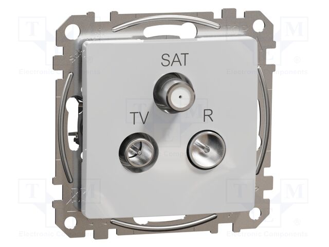 R-TV-SAT socket intermediate; IP20; aluminium; Sedna; 7dB