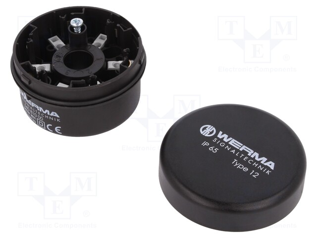 Signallers accessories: base; Colour: black; Ø70x26.5mm