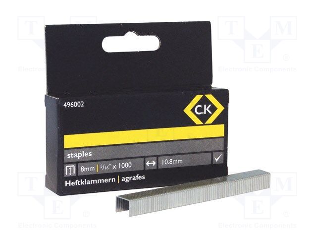 Staples; 8mm; 1000pcs; CK-496001