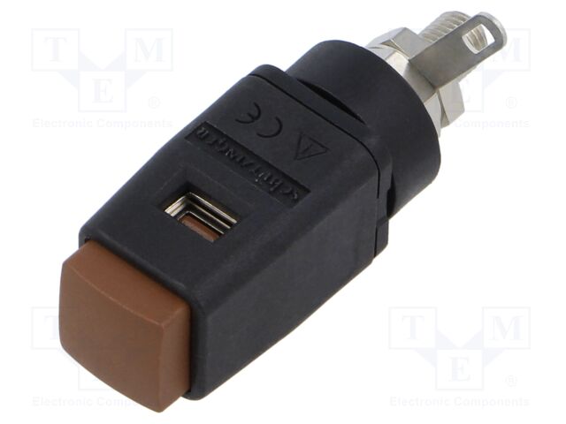 Laboratory clamp; brown; 70VDC; 16A; Contacts: nickel; -25÷90°C