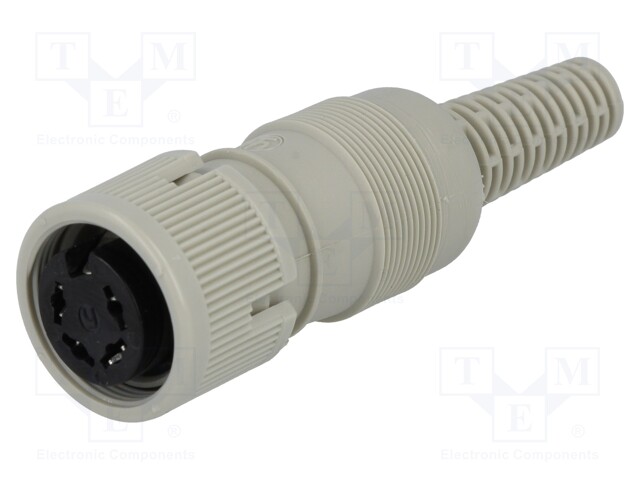 Plug; DIN; female; PIN: 4; Layout: 216°; straight; for cable