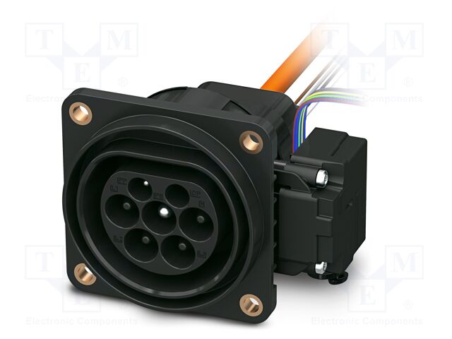 Connector: eMobility; socket; CHARX; PIN: 7(5+2); IP55; cables