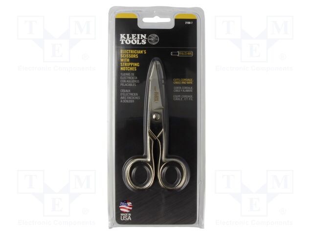 Scissors; for electricians; Tool length: 133mm; Material: steel