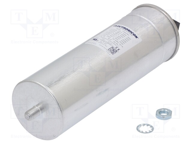 Capacitor: polypropylene; three phase; 7.2kVAR; 400VAC; Ø75x230mm