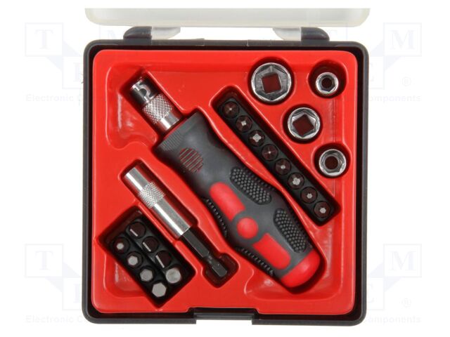 Kit: screwdriver bits; hex key,Phillips,Pozidriv®,slot,Torx®