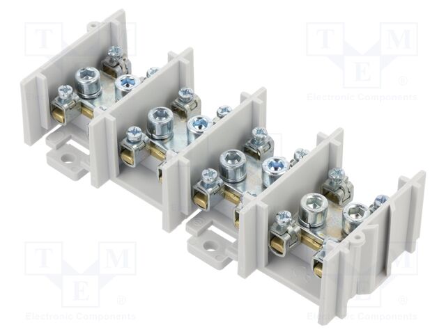 Splice terminal: distribution block; 125A; screw terminal; grey