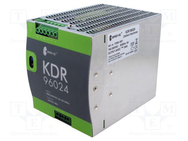 Power supply: switching; 960W; for DIN rail mounting; OUT: 1; KDR